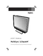 Preview for 1 page of NEC LCD1560M - MultiSync - 15" LCD Monitor User Manual
