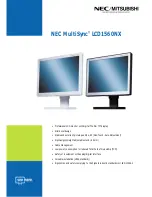Preview for 1 page of NEC LCD1560NX - MultiSync - 15" LCD Monitor Specifications