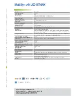 Preview for 2 page of NEC LCD1570NX - MultiSync - 15" LCD Monitor Specification Sheet