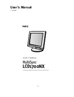 Preview for 4 page of NEC LCD1700NX - MultiSync - 17" LCD Monitor Service Manual