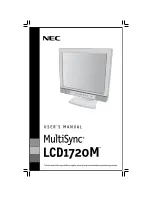 Preview for 1 page of NEC LCD1720M - MultiSync - 17" LCD Monitor User Manual