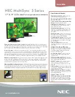 Preview for 1 page of NEC LCD175M-BK Brochure