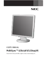 Preview for 1 page of NEC LCD175VX - MultiSync - 17" LCD Monitor User Manual