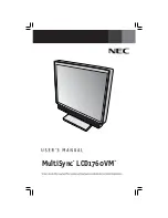 NEC LCD1760VM - MultiSync - 17" LCD Monitor User Manual предпросмотр