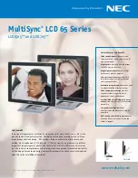 Preview for 1 page of NEC LCD1765 - MultiSync - 17" LCD Monitor Specifications