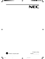 Preview for 122 page of NEC LCD1770NX - MultiSync - 17" LCD Monitor User Manual