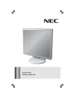 Preview for 1 page of NEC LCD1770VX - MultiSync - 17" LCD Monitor User Manual