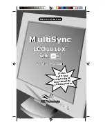 NEC LCD1810X-BK - MultiSync 18" Ambix Digital User Manual preview