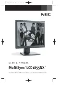 NEC LCD1855NX - MultiSync - 18.1" LCD Monitor User Manual preview