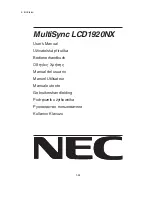 Preview for 27 page of NEC LCD1920NX BK - MultiSync - 19" LCD Monitor User And Service Manual