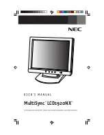 NEC LCD1920NX BK - MultiSync - 19" LCD Monitor User Manual preview