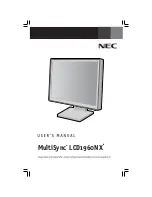 Предварительный просмотр 1 страницы NEC LCD1960NX - MultiSync - 19" LCD Monitor User Manual