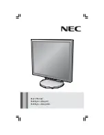 NEC LCD1970V-BK - MultiSync - 19" LCD Monitor User Manual preview