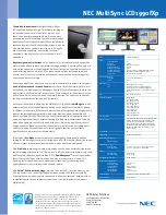 Preview for 2 page of NEC LCD1990FXP-BK - MultiSync - 19" LCD Monitor Specifications