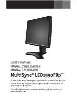 NEC LCD1990FXP-BK - MultiSync - 19" LCD Monitor User Manual preview