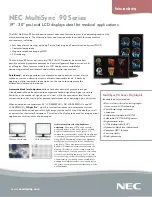 Предварительный просмотр 1 страницы NEC LCD1990SX-BK - 1500:1 LCD With DVI Specifications
