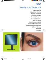 NEC LCD1990SX - MultiSync - 19" LCD Monitor User Manual preview