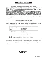 Preview for 131 page of NEC LCD1990SXP - MultiSync - 19" LCD Monitor User Manual