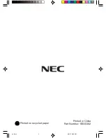 Preview for 30 page of NEC LCD205WXM - MultiSync - 20" LCD Monitor User Manual