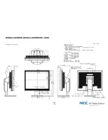 NEC LCD2060NX-BK - MultiSync - 20.1" LCD Monitor Dimensional Drawing preview