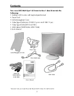 Preview for 4 page of NEC LCD2070VX - MultiSync - 20" LCD Monitor User Manual