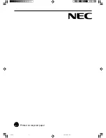 Preview for 122 page of NEC LCD2080UX - MultiSync - 20.1" LCD Monitor User Manual