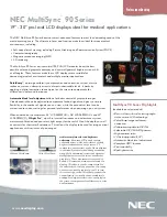 NEC LCD2090UXi-BK - MultiSync Kit - 20" LCD... Specifications preview