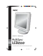 Preview for 1 page of NEC LCD21102 User Manual