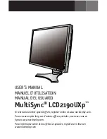 NEC LCD2190UXP-BK - MultiSync - 21.3" LCD... User Manual preview