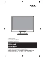Предварительный просмотр 1 страницы NEC LCD22WV-BK - AccuSync - 22" LCD Monitor User Manual