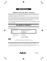 Предварительный просмотр 71 страницы NEC LCD22WV-BK - AccuSync - 22" LCD Monitor User Manual