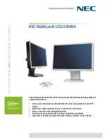 NEC LCD2470WVX - MultiSync - 24" LCD Monitor Technical Specification preview
