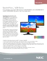 Preview for 1 page of NEC LCD2490W2-BK-SV - MultiSync - 24" LCD Monitor Brochure & Specs