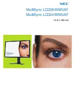 NEC LCD2490WUXI2-BK - MultiSync - 24" LCD Monitor User Manual preview