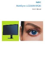 Preview for 1 page of NEC LCD3090WQXI-BK - MultiSync - 29.8" LCD Monitor User Manual