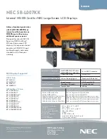 Предварительный просмотр 1 страницы NEC LCD4020-2-AV Specifications