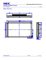 Preview for 3 page of NEC LCD4215 - MultiSync - 42" LCD Flat Panel Display Installation Manual