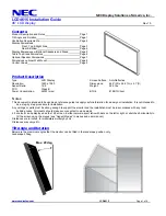 Preview for 1 page of NEC LCD4615 - MultiSync - 46" LCD Flat Panel Display Installation Manual