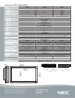 Preview for 2 page of NEC LCD4615 - MultiSync - 46" LCD Flat Panel... Specification