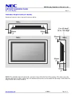Preview for 2 page of NEC LCD5220-AV - MultiSync - 52" LCD Flat Panel... Installation Manual