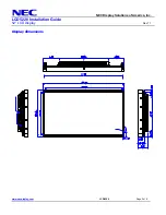 Preview for 3 page of NEC LCD5220-AV - MultiSync - 52" LCD Flat Panel... Installation Manual