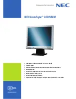 Preview for 1 page of NEC LCD52VM - AccuSync - 15" LCD Monitor Specifications