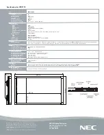 Preview for 2 page of NEC LCD5710-2-AV - MultiSync - 57" LCD Flat Panel Display Specifications