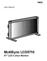Preview for 1 page of NEC LCD5710-2-AV - MultiSync - 57" LCD Flat Panel Display User Manual