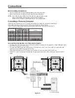 Предварительный просмотр 20 страницы NEC LCD6520L-BK-AV - MultiSync - 65" LCD Flat Panel Display User Manual