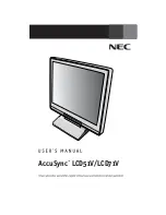 Предварительный просмотр 1 страницы NEC LCD71V - AccuSync TFT LCD Flat Panel Monitor User Manual