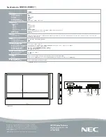 Preview for 2 page of NEC LCD8205 - MultiSync - 82" LCD Flat Panel Display Specifications