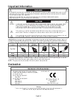 Preview for 4 page of NEC LCD8205-P - MultiSync - 82" LCD Flat Panel... User Manual