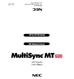 NEC LCDMT600 User Manual предпросмотр