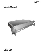 Preview for 1 page of NEC LED-VD1 User Manual